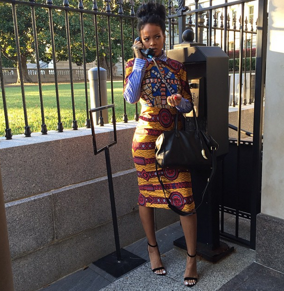 Karen-Civil-vs.-Rihanna-in-Stella-Jeans-Mix-Print-Shirt-Dress